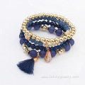 Colorful Beads Elastic Multi Layer Chain Women Bracelets